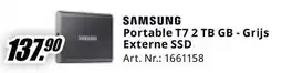 MediaMarkt Samsung Portable T7 2 TB GB Grijs Externe SSD aanbieding