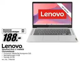 MediaMarkt Lenovo IdeaPad Slim 3 14M868 Chromebook aanbieding