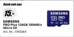 MediaMarkt Samsung PRO Plus 128GB 180MB/s Micro SD aanbieding