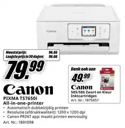 MediaMarkt Canon PIXMA TS7650i All-in-one-printer aanbieding