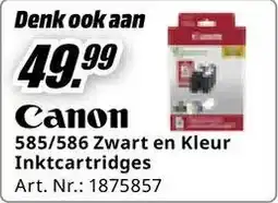 MediaMarkt Canon 585/586 Zwart en Kleur Inktcartridges aanbieding