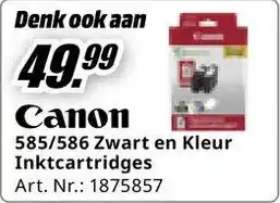 MediaMarkt Canon 585/586 Zwart en Kleur Inktcartridges aanbieding