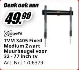 MediaMarkt TVM 3405 Fixed Medium Zwart Muurbeugel aanbieding