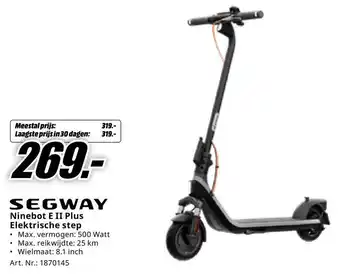 MediaMarkt Segway Ninebot E II Plus Elektrische step aanbieding