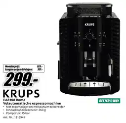 MediaMarkt Krups EA8108 Roma Volautomatische espressomachine aanbieding