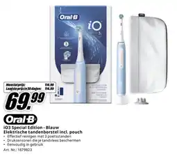MediaMarkt Oral B i03 Special Edition Blauw Elektrische tandenborstel incl. pouch aanbieding