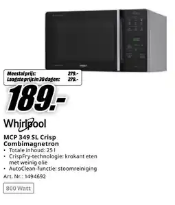 MediaMarkt Whirlpool MCP 349 SL Crisp Combimagnetron aanbieding