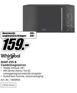 MediaMarkt Whirlpool MWP 295 B Combimagnetron aanbieding