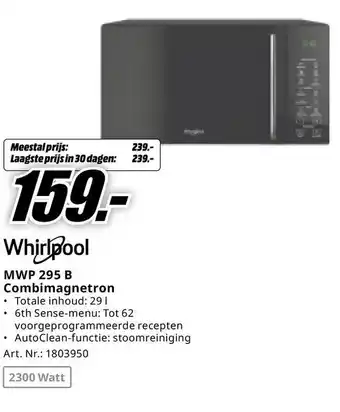 MediaMarkt Whirlpool MWP 295 B Combimagnetron aanbieding