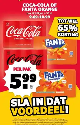 MCD Supermarkt COCA-COLA OF FANTA ORANGE aanbieding