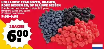 MCD Supermarkt HOLLANDSE FRAMBOZEN, BRAMEN, RODE BESSEN EN/OF BLAUWE BESSEN aanbieding