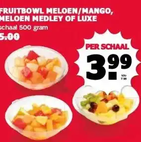 MCD Supermarkt FRUITBOWL MELOEN/MANGO, MELOEN MEDLEY OF LUXE aanbieding