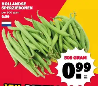 MCD Supermarkt HOLLANDSE SPERZIEBONEN aanbieding