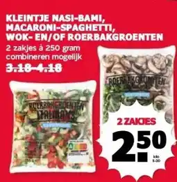 MCD Supermarkt KLEINTJE NASI-BAMI, MACARONI-SPAGHETTI, WOK-EN/OF ROERBAKGROENTEN aanbieding