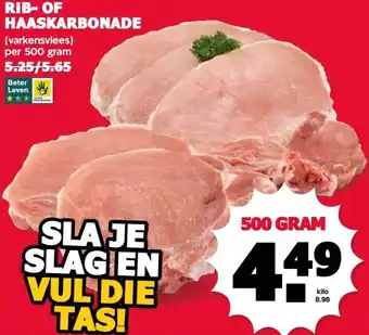 MCD Supermarkt RIB-OF HAASKARBONADE aanbieding