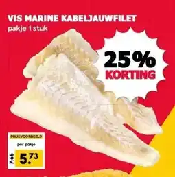 MCD Supermarkt VIS MARINE KABELJAUWFILET aanbieding