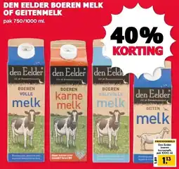 MCD Supermarkt DEN EELDER BOEREN MELK OF GEITENMELK aanbieding