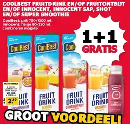 MCD Supermarkt COOLBEST FRUITDRINK EN/OF FRUITONTBIJT EN/OF INNOCENT, INNOCENT SAP, SHOT EN/OF SUPER SMOOTHIE aanbieding