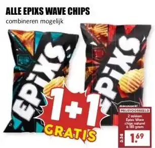 MCD Supermarkt ALLE EPIXS WAVE CHIPS aanbieding