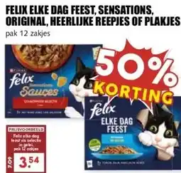 MCD Supermarkt FELIX ELKE DAG FEEST, SENSATIONS, ORIGINAL, HEERLIJKE REEPJES OF PLAKJES aanbieding