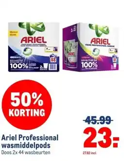 Makro Ariel Professional wasmiddelpods aanbieding