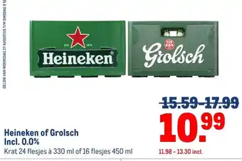 Makro Heineken of Grolsch Incl. 0.0% aanbieding