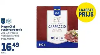 Makro Metro Chef rundercarpaccio aanbieding