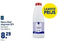 Makro Metro Chef slagroom 32% aanbieding