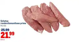 Makro Schotse runderdiamanthaas prime aanbieding
