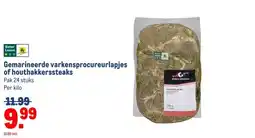 Makro Gemarineerde varkensprocureurlapjes of houthakkerssteaks aanbieding