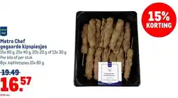 Makro Metro Chef gegaarde kipspiesjes aanbieding