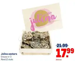 Makro Julina oesters aanbieding