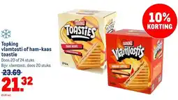 Makro Topking vlamtosti of ham-kaas toastie aanbieding