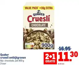 Makro Quaker cruesli ontbijtgranen aanbieding