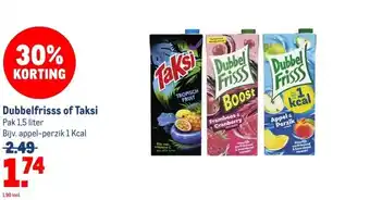 Makro Dubbelfrisss of Taksi aanbieding
