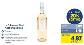 Makro Le Colline dei Filari Pinot Grigio Blush aanbieding