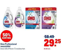 Makro Omo Professional wasmiddel aanbieding