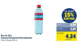 Makro Bar-le-Duc koolzuurhoudend mineraalwater aanbieding