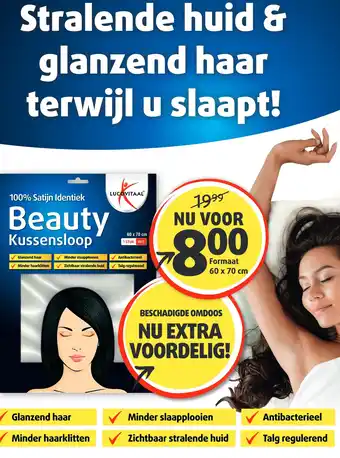 Lucovitaal 100% Satijn Identiek Beauty Kussensloop aanbieding