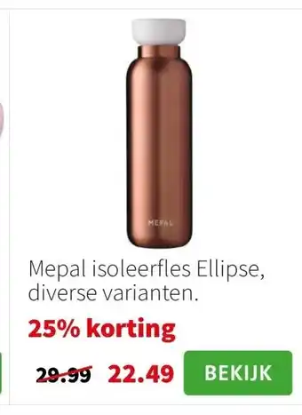 Intratuin Mepal isoleerfles Ellipse, diverse varianten. aanbieding