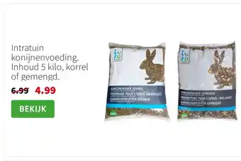 Intratuin Intratuin konijnenvoeding. Inhoud 5 kilo, korrel of gemengd. aanbieding