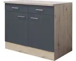 Hornbach FLEX WELL Onderkast Tiago basaltgrijs 100x60x85 cm aanbieding