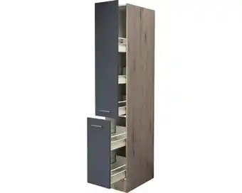 Hornbach FLEX WELL Apothekerskast Tiago basaltgrijs 30x57x200 cm aanbieding