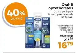 Trekpleister Oral-B Oral-Bopzetborstels 2-, 4-, en 8-pak M.u.v. opzetborstels iO 8-pak. aanbieding