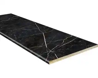 Hornbach PICCANTE Aanrechtblad dark grey marble E14-754, 3250x600x28 mm aanbieding