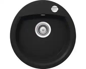 Hornbach CENTA Inbouw spoelbak Capella 45 kunststeen zwart 49x47 cm aanbieding