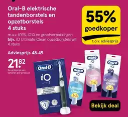 Etos Oral-B elektrische tandenborstels en opzetborstels aanbieding