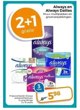 Trekpleister Always en Always Dailies aanbieding