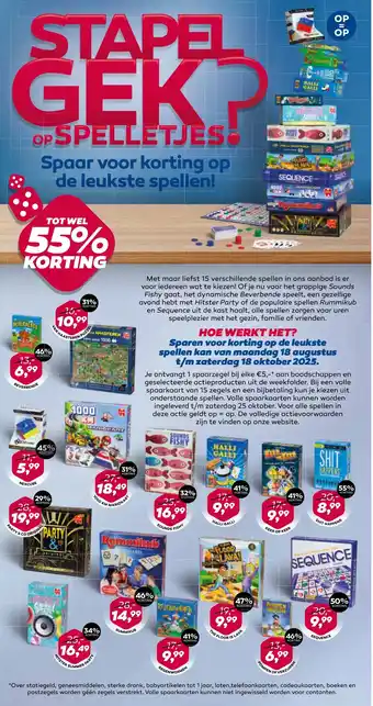 CoopCompact STAPEL GEK OP SPELLETJES aanbieding