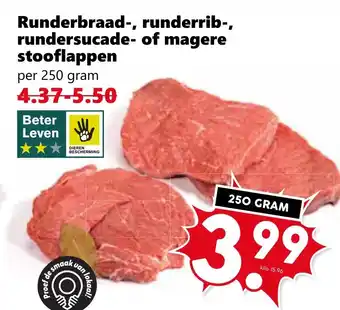 CoopCompact Runderbraad-, runderrib-, rundersucade- of magere stooflappen aanbieding